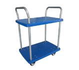 Double LayersMobile Folding Platform Cart , Collapsible Rolling Cart With Wheels