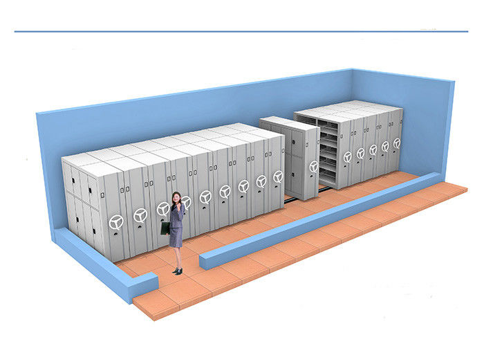 Schwerlast-Kaltrollstahl bewegliche Schließfächer Regalsystem mit Bodenspuren