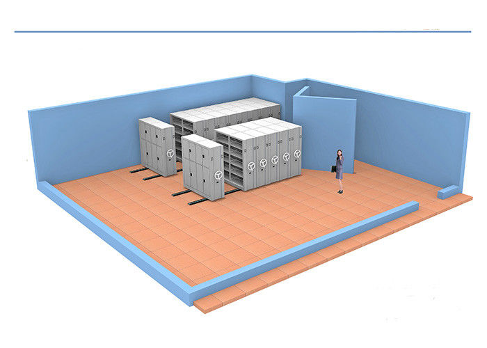 Schwerlast-Kaltrollstahl bewegliche Schließfächer Regalsystem mit Bodenspuren