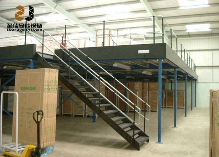 Galvanized Warehouse Mezzanine Floors For Material Handling Lifespan 30 Years