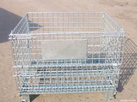 Schwerlastverzinkte Metalllagerkäfig / Faltschachtelbehälter für Verkleidung