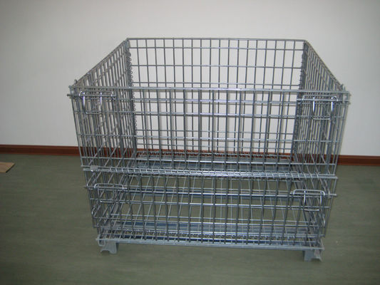 Schwerlastverzinkte Metalllagerkäfig / Faltschachtelbehälter für Verkleidung
