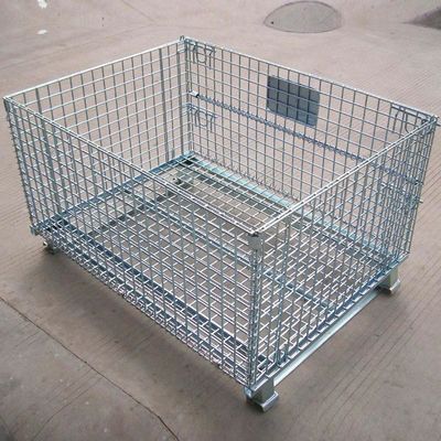 Verriegelbare logistische Klappnetzkäfige / mobile Stahllagerbehälter