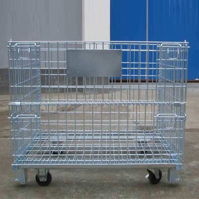 Verriegelbare logistische Klappnetzkäfige / mobile Stahllagerbehälter