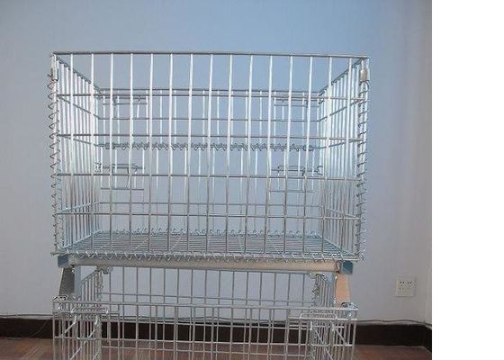Bewegliche Stackbare Stahldrahtnetzkäfig mit verzinkter Oberflächenbehandlung