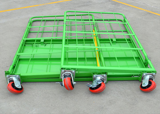 Klappbare Stackbare Drahtnetz-Lagerkäfige, Rollkäfig-Trolley für den Transport
