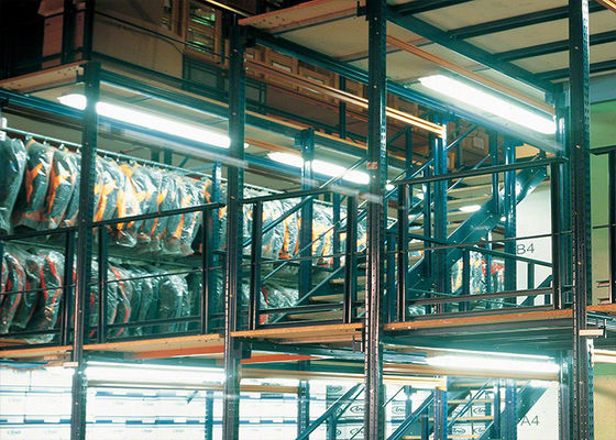 Pulverbeschichtung Industrie-Stahl-Mezzanine-Böden mit Gehwegen für Lager