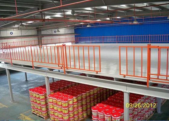 Sicherheitsstahlkonstruktion Industrielle Mezzanine-Böden, zusammengebaute Mezzanine-Lagerplattform