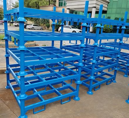 Blue Floding Warehouse Industrielle Metalllagerstapeln