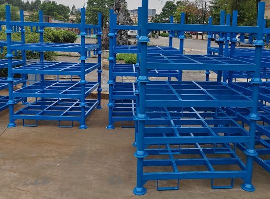Blue Floding Warehouse Industrielle Metalllagerstapeln