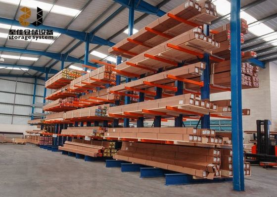 angepasst Stahl Q235 Cantilever Holz Lagerregal für Garage