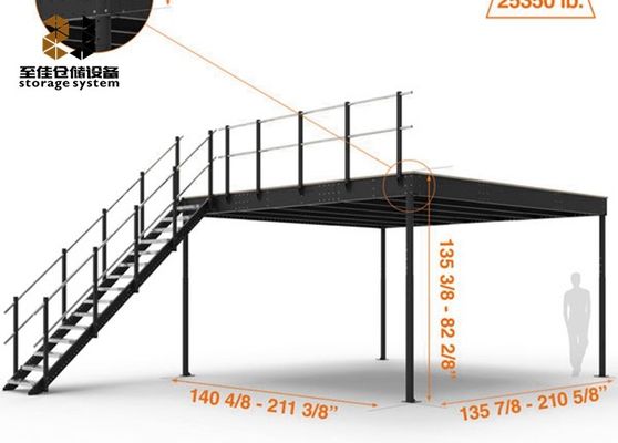 Stahlkonstruktion 2-Schicht-Industrielle Mezzanine-Bodenregale