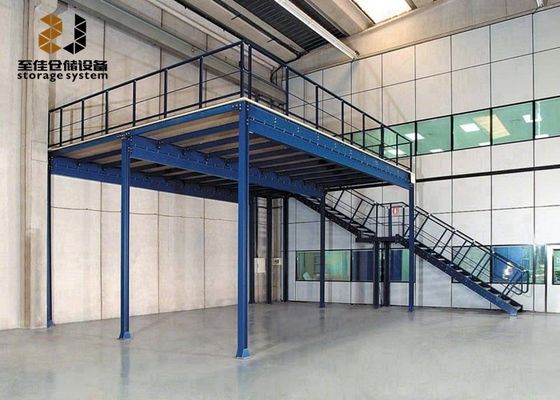 Stahl Q235 Industrie-Mezzanine-Boden, Pulverbeschichtung Lagerhaus Rivet Regal
