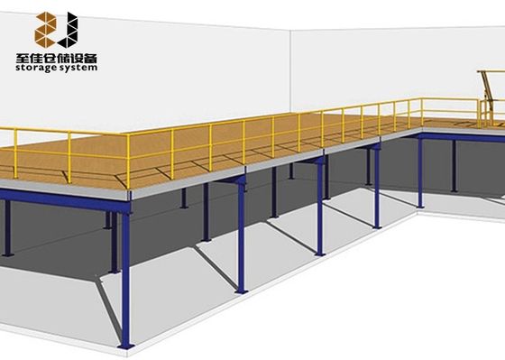 Verzinkte Lagerbetriebe mit Mezzanine-Boden 500 kg/m2 bis 1500 kg/m2 für die Materialbearbeitung
