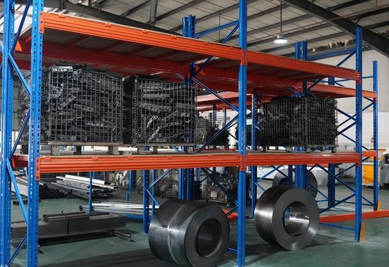 Rohgelbe Stahllagerregale für Industriezwecke mit einer Gewichtskapazität von höchstens 2000 kg/Palette
