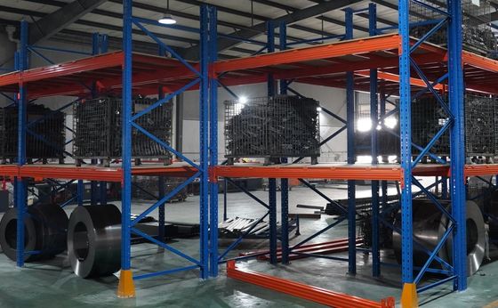Rohgelbe Stahllagerregale für Industriezwecke mit einer Gewichtskapazität von höchstens 2000 kg/Palette